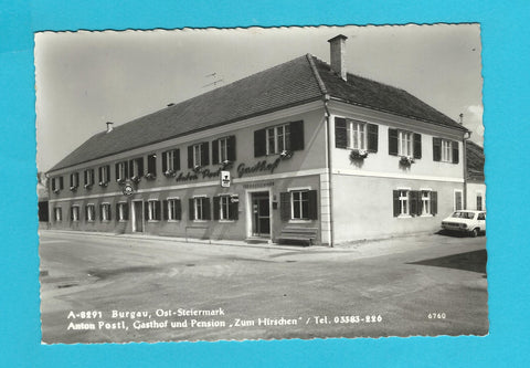 AK Burgau. Anton Postl, Gasthof und Pension Zum Hirschen.