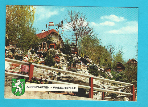 AK Waldbach. Alpengarten-Wasserspiele. A. u. F. Wiedner. Arzberg 43.