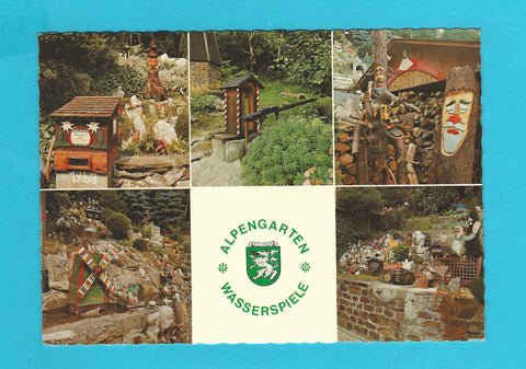 AK Waldbach. Alpengarten-Wasserspiele. A. u. F. Wiedner. Arzberg 43.