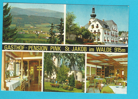 AK St. Jakob im Walde. Gasthof Pension Pink.