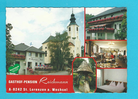 AK St. Lorenzen am Wechsel. Gasthof Pension Reichmann.