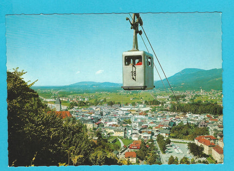 AK Hallein. Seilbahn zum Salzbergwerk Dürrnberg.