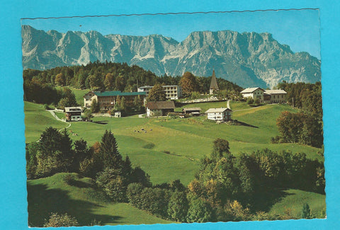 AK Kurort Dürrnberg. Kuranstalt und Erholungsheim St. Josef gegen Untersberg.