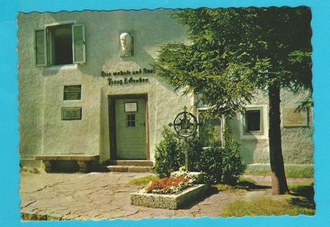 AK Hallein. Hier wohnte und starb der Komponist des Weihnachtsliedes Stille Nacht, Heilige Nacht Franz Xaver Gruber.