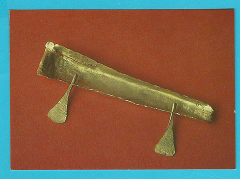 AK Keltenmuseum Hallein. Kelten in Mitteleuropa. Salzburger Landesaussstellung 1980. 10. Schiffchen aus Goldblech, Dürrnberg, 370-340 v. Chr.