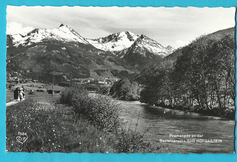AK Promenade an der Gasteinerache. Bad Hofgastein.