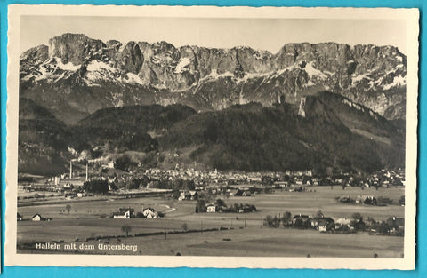 AK Hallein mit dem Untersberg.