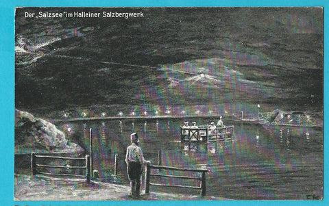 AK Der Salzsee im Halleiner Salzbergwerk. (1928)