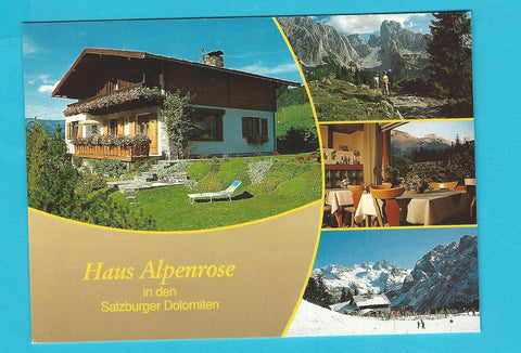 AK Annaberg Nr. 116. Haus Alpenrose. Bes. Markus u. Maria Oberauer.