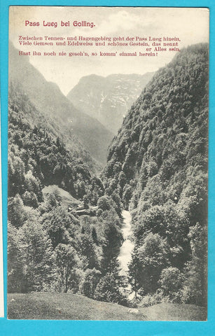 AK Pass Lueg bei Golling. (1906-07)