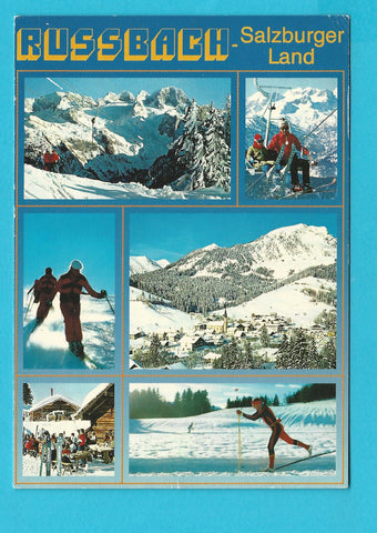 AK Skiparadies Russbach am Paß Gschütt.