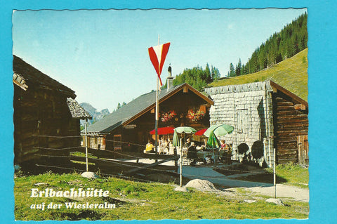 AK Russbach am Paß Gschütt. Erlbachhütte auf der Wiesleralm bzw. Postalm bei Strobl. R. u. S. Höll.