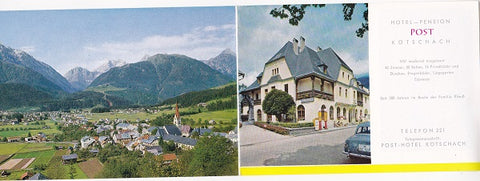 Werbung: Kötschach Hotel – Pension Post.