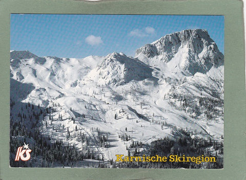 AK Karnische Skiregion. Sonnenalpe Naßfeld. Blick auf den Trogkofel.