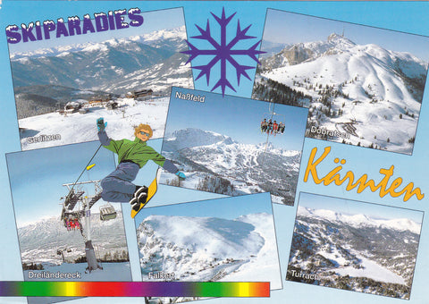 AK Skiparadies Kärnten. Naßfeld. Gerlitzen. Dobratsch. Dreiländereck. Falkert. Turrach.