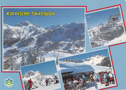 AK Karnische Skiregion. Sonnenalpe Naßfeld mit Watschiger Alm und Gartnerkofel.