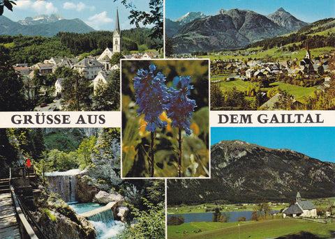 AK Grüsse aus dem Gailtal.