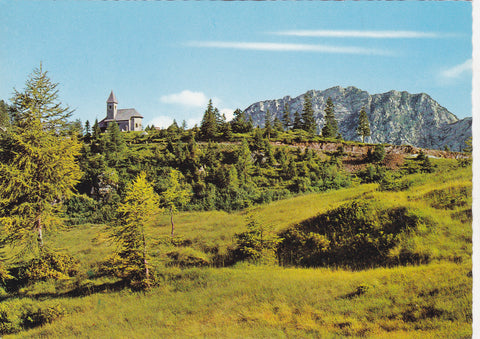 AK Naßfeldpaß an der österreichisch-italienischen Grenze mit Helden-Gedächtniskapelle.