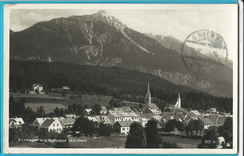 AK Hermagor mit Spitzegel. (1933-34)