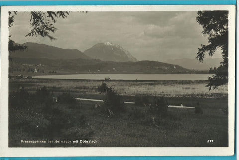 AK Presseggersee bei Hermagor mit Dobratsch. (1931)