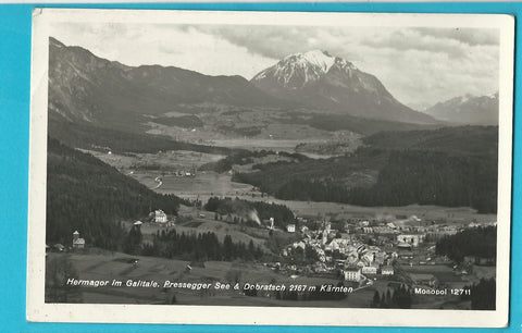 AK Hermagor im Gailtale. Pressegger See & Dobratsch.