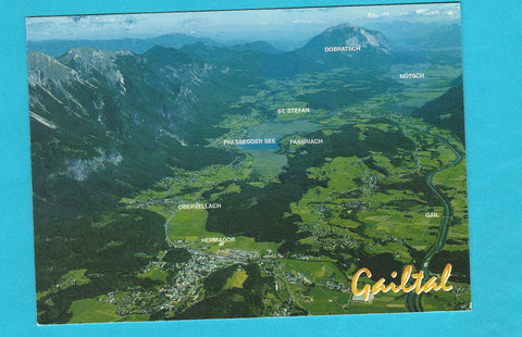AK Panoramablick ins untere Gailtal. Hermagor - Pressegger See.