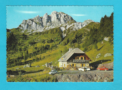 AK Watschigalm am Naßfeldpaß gegen Gartnerkofel.