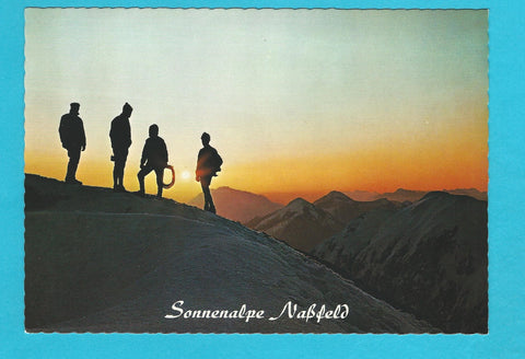 AK Sonnenalpe Naßfeld. Sonnenaufgang am Gartnerkofel.