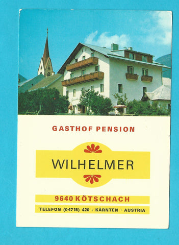 AK Kötschach. Gasthof Pension Wilhelmer.