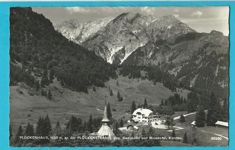AK Plöckenhaus an der Plöckenstrasse geg. Gamskofel und Mooskofel. (1958)