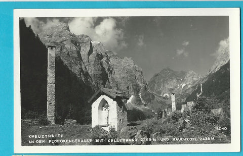 AK Kreuztratte an der Plöckenstrasse mit Kellerwand und Rauchkofl.