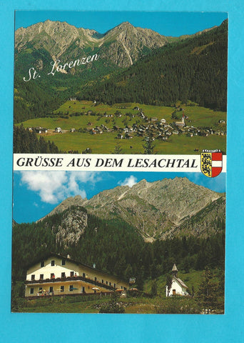 AK Grüße aus dem Lesachtal. St. Lorenzen.