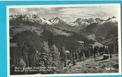 AK Motiv aus dem Lesachtale. Blick auf die Lienzer Dolomiten. (1934-35)