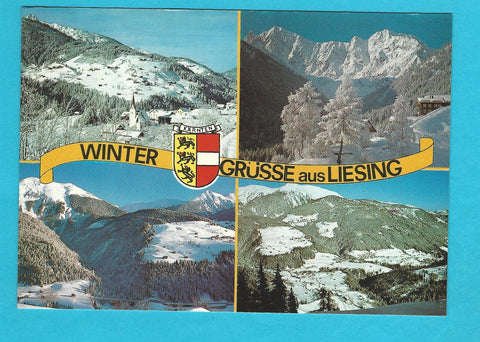 AK Wintergrüße aus Liesing.