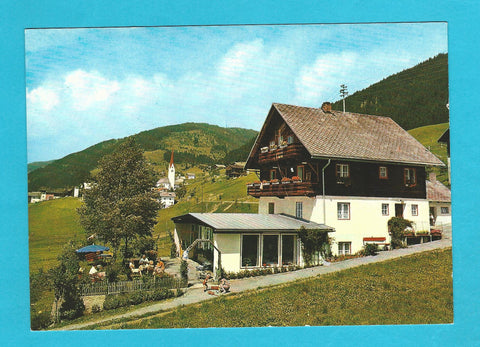 AK St. Lorenzen im Lesachtal. Pension Haus Enzian. Besitzer F. u. E. Wurzer.