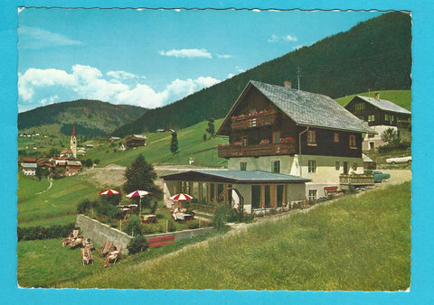 AK St. Lorenzen im Lesachtal. Pension Haus Einzian. Besitzer: F. u. E. Wurzer.
