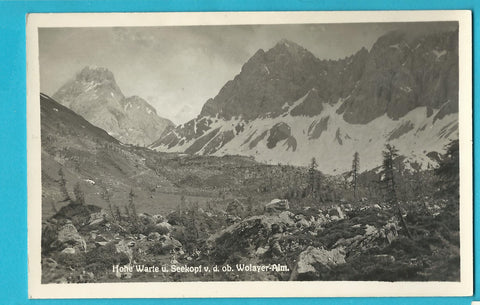 AK Hohe Warte u. Seekopf v. d. ob. Wolayer-Alm.