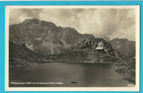 AK Wolayersee mit Eduard Pichl Hütte. (1930)