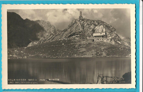 AK Wolayersee Pichl Hütte und Heldendenkmal.