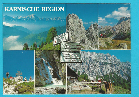 AK Wandern in der Karnischen Region. Blick vom Poludnig auf die Julischen Alpen.