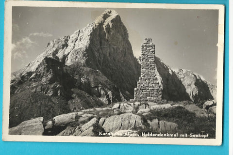 AK Karnische Alpen. Heldendenkmal mit Seekopf.