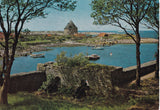 AK Christiansö. Udsigt over faestningsmuren og havnen...
