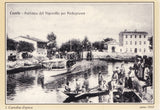 AK Caorle. Partenza del vaporetto per Portogruaro. 1. Cartolina d'epoca.