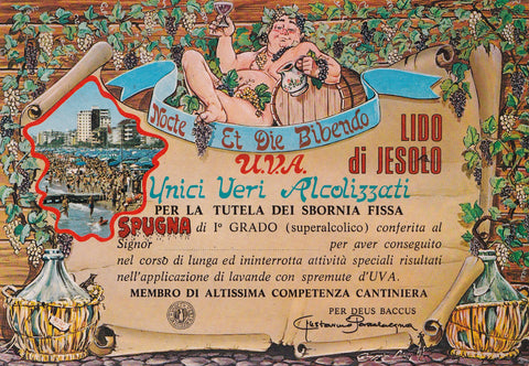 AK Jesolo Lido. Nocte et Die Bibendo U.V.A.