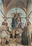 AK Vicenza - Pinacoteca. n. 1 Bartolomeo Montagna. La Vergine in trono col Bambino e i Santi Giovanni, Bartolomeo, Fabiano e Sebastiano.