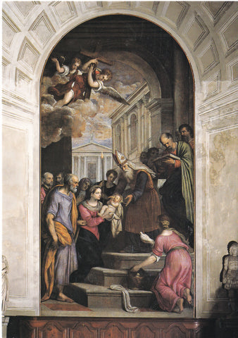 AK Venezia. Basilica di San Giorgio Maggiore. Palma Il Giovane. Presentazione di Gesu al Tempio.