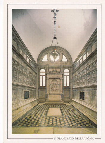 AK Venezia. Chiesa di S. Francesco della Vigna. Bassorilievi di Tullio e Sante Lombardo Cappella Giustiniani e Badoer.