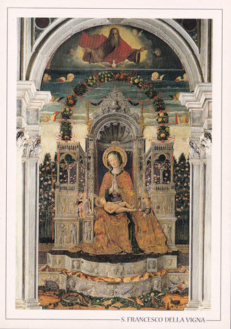 AK Venezia. Chiesa di S. francesco della Vigna. Fra Antonio da Negroponte. La Vergine in Trono.