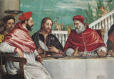 AK Vicenza. Basilica di Monte Berico. Particolare della Cena di S. Gregorio Magno di Paolo Veronese.