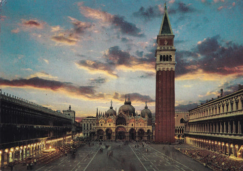 AK Venezia. Piazza S. Marco Notturno.